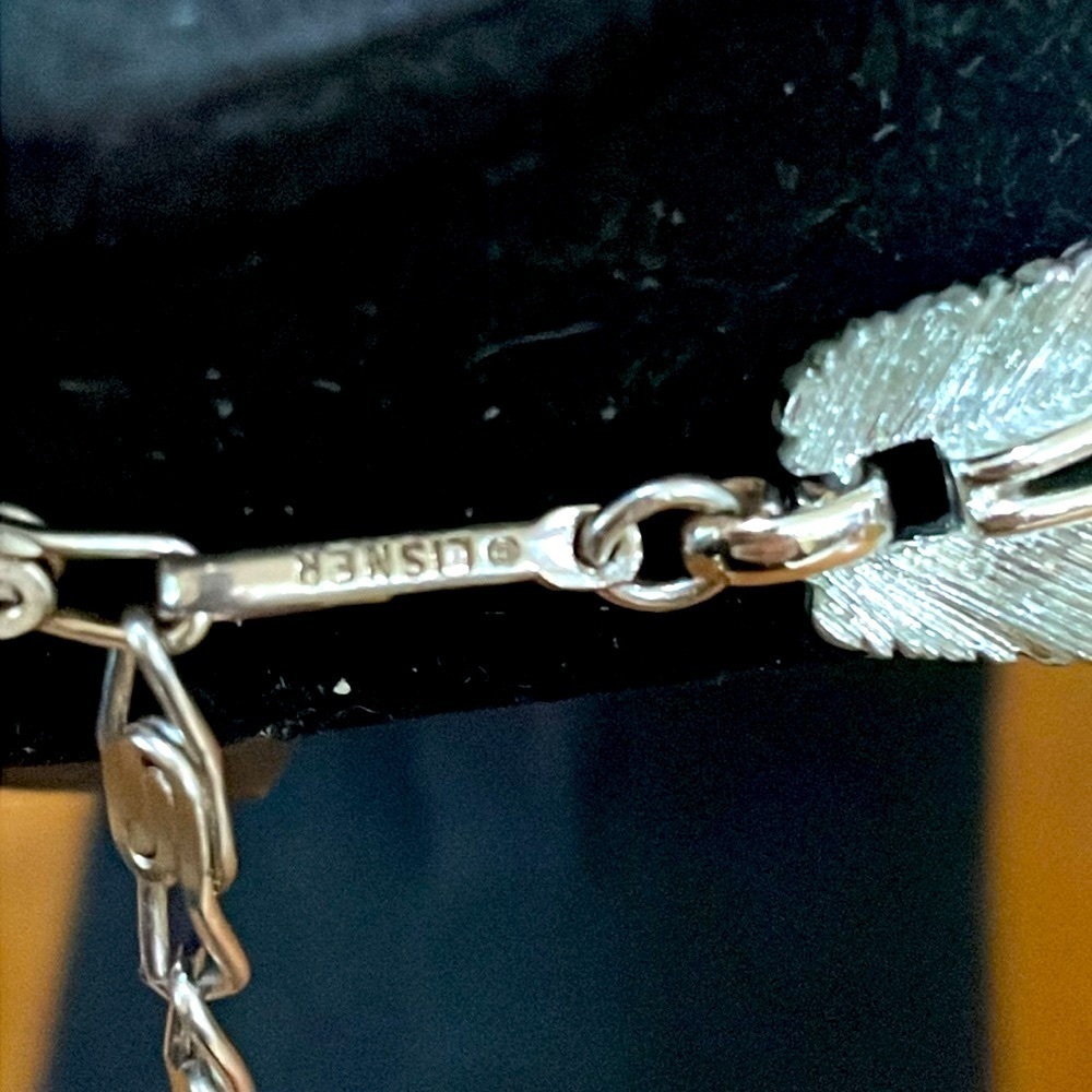 Lisner Silver Tone Shiny Multi Link Necklace Choker - Picture 6 of 6